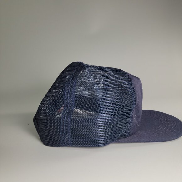 Vintage Blue Blank Snapback Trucker hat Made in USA - Picture 8 of 10